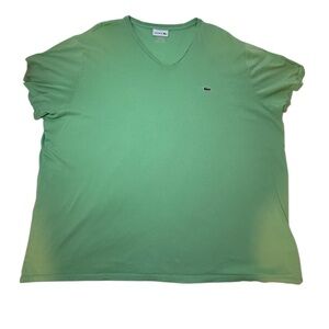 Lacoste Men's Green V-Neck T-Shirt 3XL 100% cotton